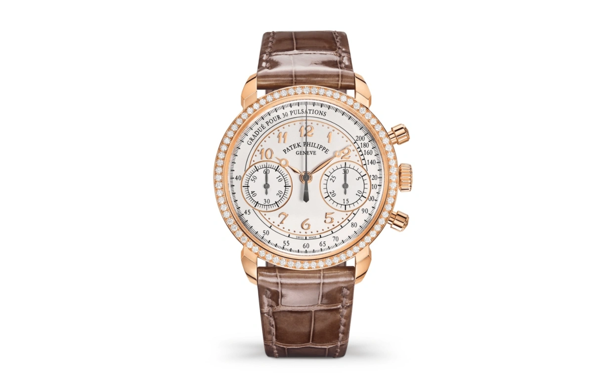 Patek Philippe,Complications 38mm,38mm,Rose Gold,Silver,Handwound,Chronograph,Column Wheel,7150,7150/250R-001