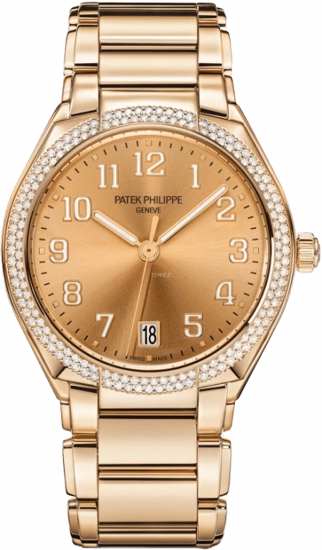 Patek Philippe,Twenty~4 36mm,36mm,Rose Gold,Champagne,Automatic,Day,45hours,7300,7300/1200R-011