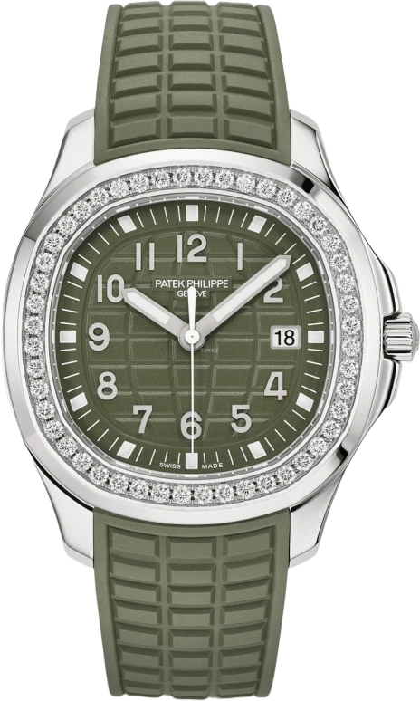 Patek Philippe,Aquanaut 38.80mm,38.80mm,Stainless Steel,Green,Quartz,Day,In-house Caliber,5267,5267/200A-011