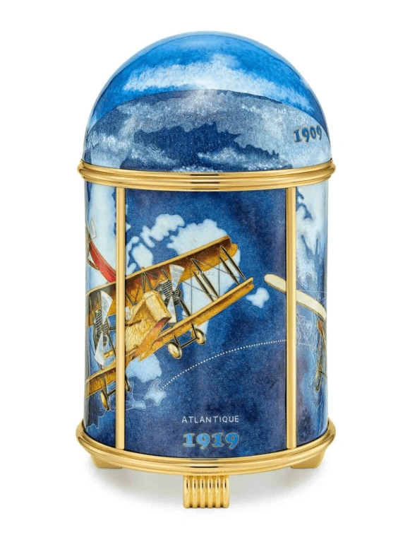 百达翡丽,圆顶时钟 ,蓝色,机电式,自制机芯,蓝色,多彩,珐琅,20125M
