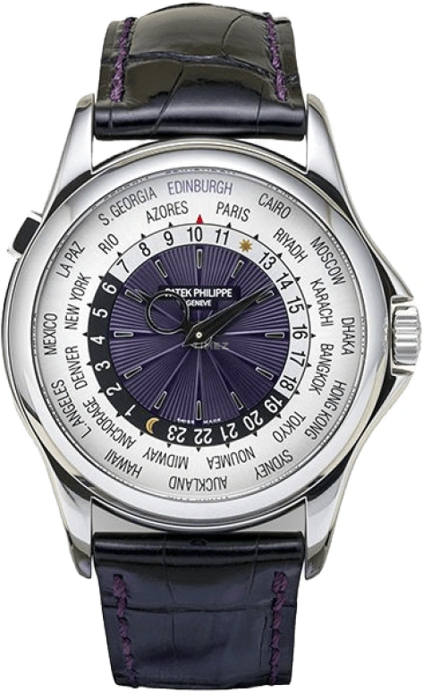 Patek Philippe,Complications 39.50mm,39.50mm,Platinum,Blue,Automatic,World Time,48hours,5130P,5130P-029