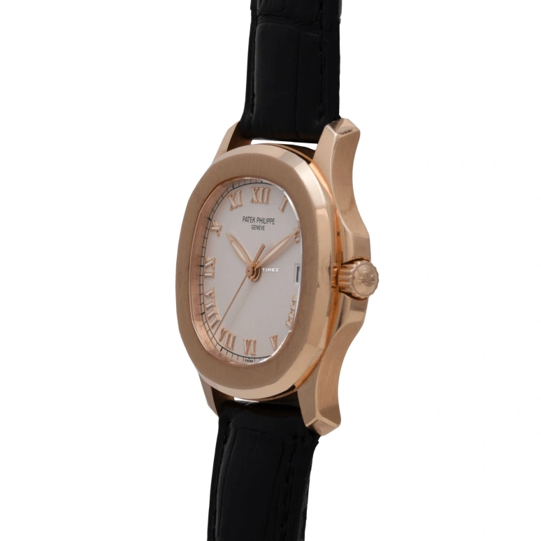 百达翡丽,鹦鹉螺 36毫米,36毫米,玫瑰金,白色,自动上弦,日历,蓝宝石,水晶玻璃,5060SR,5060SR-010