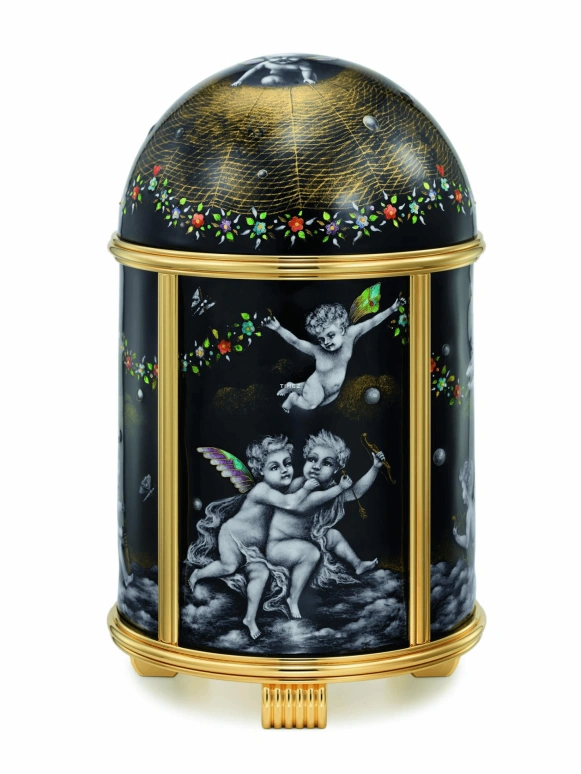 百达翡丽,圆顶时钟 ,黄金,黑色,机电式,自制机芯,黑色,多彩,20068M,20068M-001