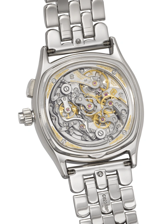 百达翡丽,超级复杂功能时计 37x44.60毫米,37x44.60毫米,精钢,白色,手动上弦,计时,双秒追针,5950,5950/1A-001