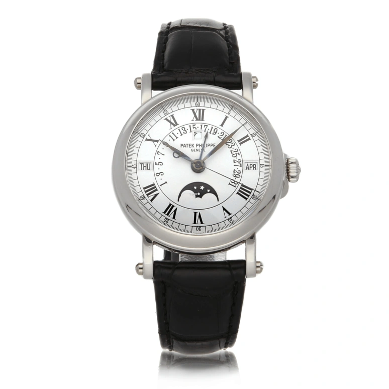 Patek Philippe,Complications 36mm,36mm,Stainless Steel,White,Automatic,Moonphase,Perpetual Calendar,Leap Year,Month,48hours,In-house Caliber,5059P,5059P-001