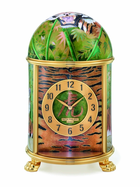 Patek Philippe,Dome Clocks ,Green,Gold,Electromechanical,In-house Caliber,Green,Colorful,Enamel,20090M,20090M-001