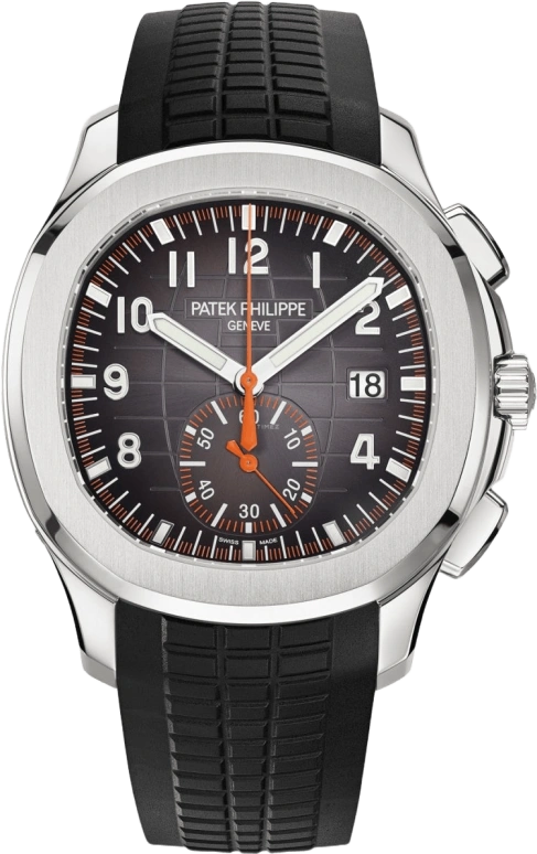 Patek Philippe,Aquanaut 42.20mm,42.20mm,Stainless Steel,Black,Automatic,Chronograph,Day,5968A,5968A-001