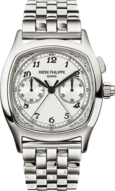 Patek Philippe,Grand Complications 37mm,37mm,Stainless Steel,Silver,Handwound,Chronograph,Rattrapante,Column Wheel,5950,5950/1A-001