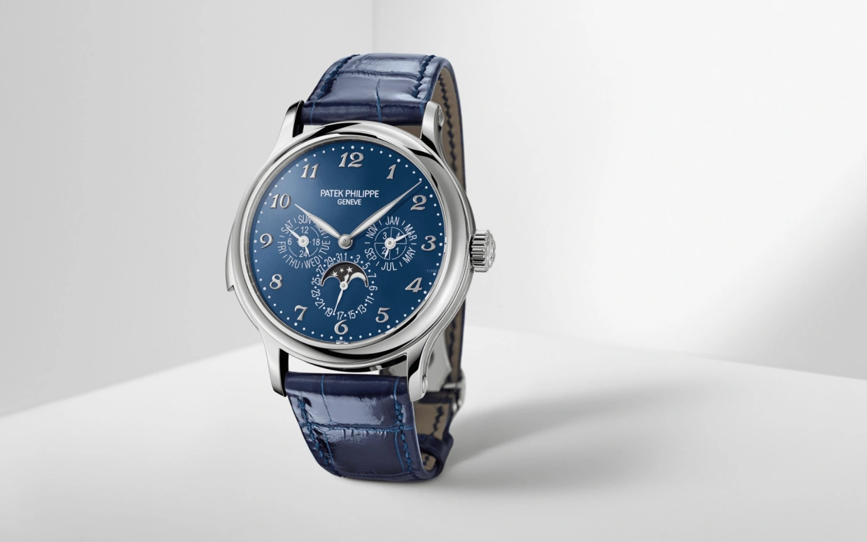 Patek Philippe,Grand Complications 42mm,42mm,White Gold,Blue,Automatic,Moonphase,Perpetual Calendar,Leap Year,Month,48hours,In-house Caliber,5374G,5374G-001