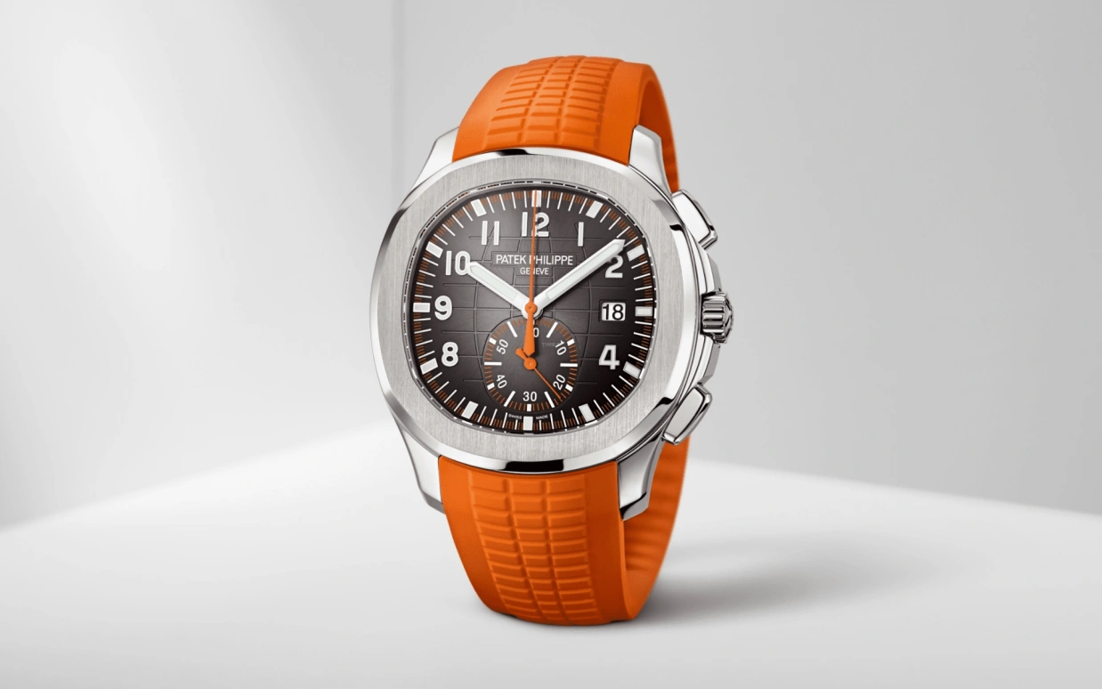 Patek Philippe,Aquanaut 42.20mm,42.20mm,Stainless Steel,Black,Automatic,Chronograph,Day,5968A,5968A-001