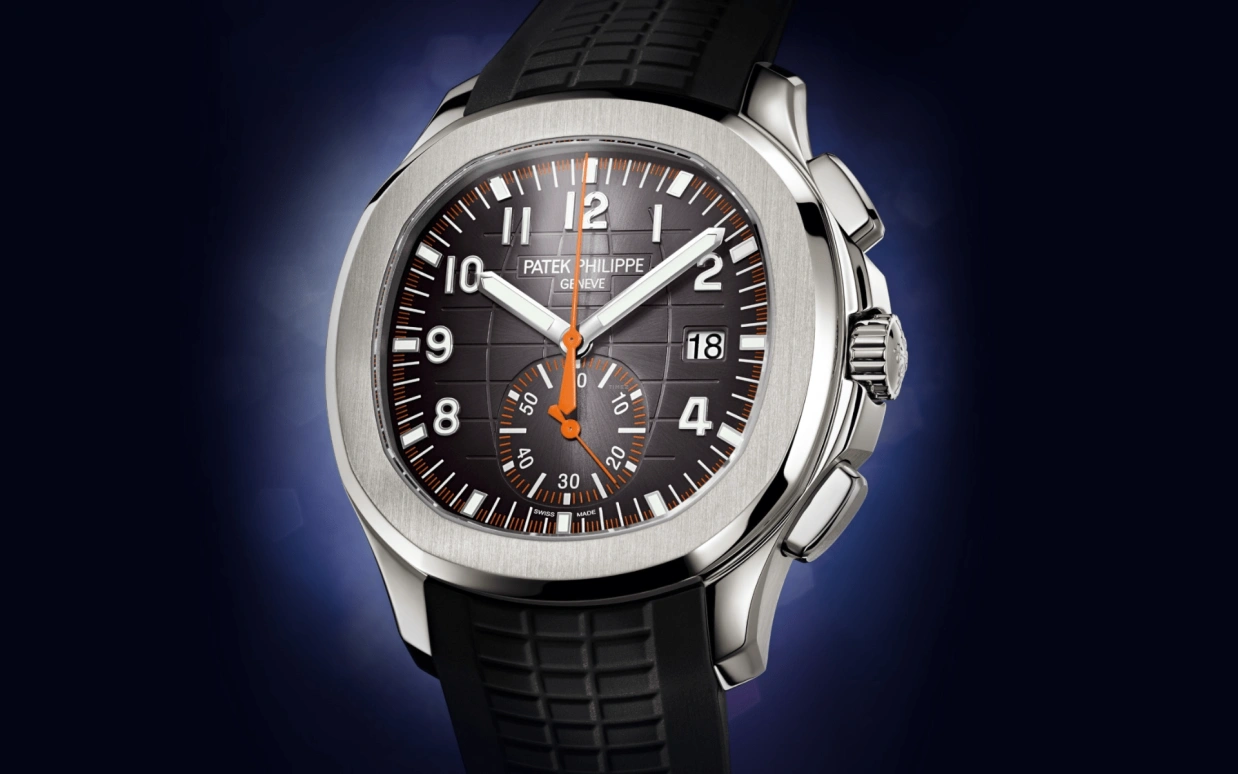 Patek Philippe,Aquanaut 42.20mm,42.20mm,Stainless Steel,Black,Automatic,Chronograph,Day,5968A,5968A-001