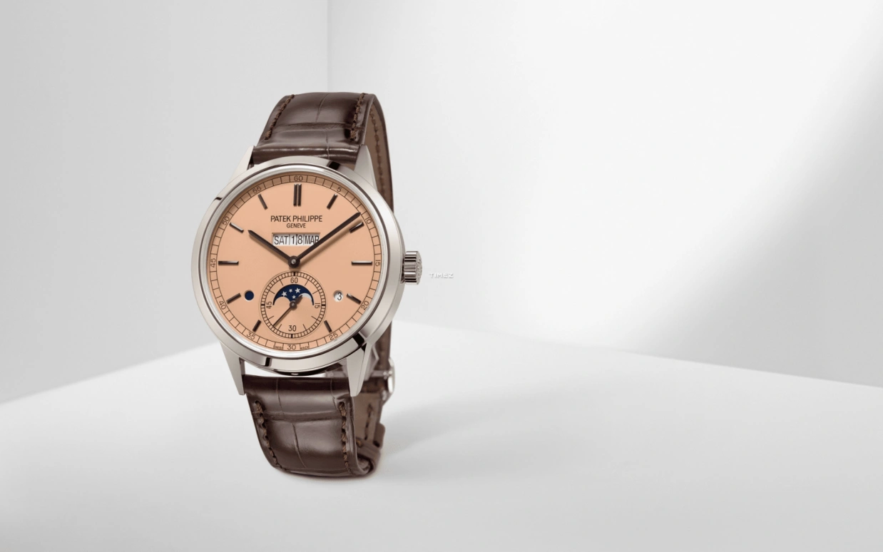 Patek Philippe,Grand Complications 41.30mm,41.30mm,Platinum,Rose Gold,Salmon,Handwound,Moonphase,Perpetual Calendar,Leap Year,Month,38hours,In-house Caliber,5236P,5236P-010