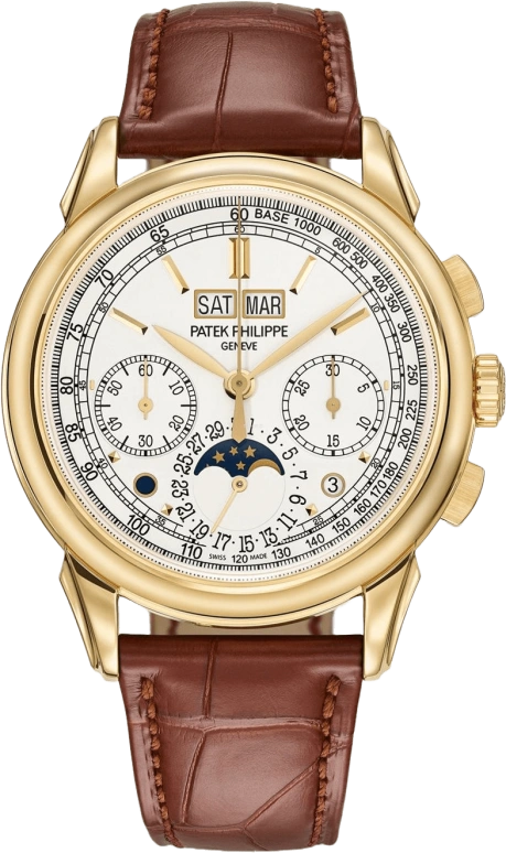 Patek Philippe,Grand Complications 41mm,41mm,Yellow Gold,Silver,Handwound,Chronograph,Moonphase,Perpetual Calendar,Leap Year,65hours,In-house Caliber,5270J,5270J-001