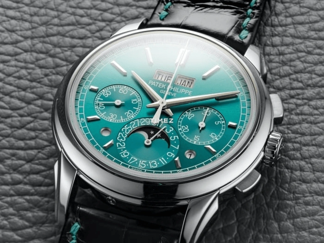 Patek Philippe,Grand Complications 41mm,41mm,Titanium,Green,Handwound,Chronograph,Moonphase,Perpetual Calendar,Leap Year,65hours,In-house Caliber,5270T,5270T-010