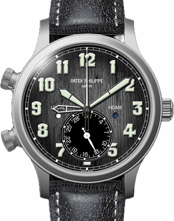 Patek Philippe,Complications 42mm,42mm,Titanium,Black,Automatic,Day,Dule Time,5524T,5524T-010