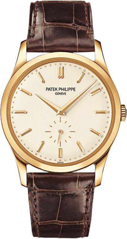 Patek Philippe,Calatrava 37mm,37mm,Yellow Gold,Silver,Handwound,44hours,In-house Caliber,5196J,5196J-001