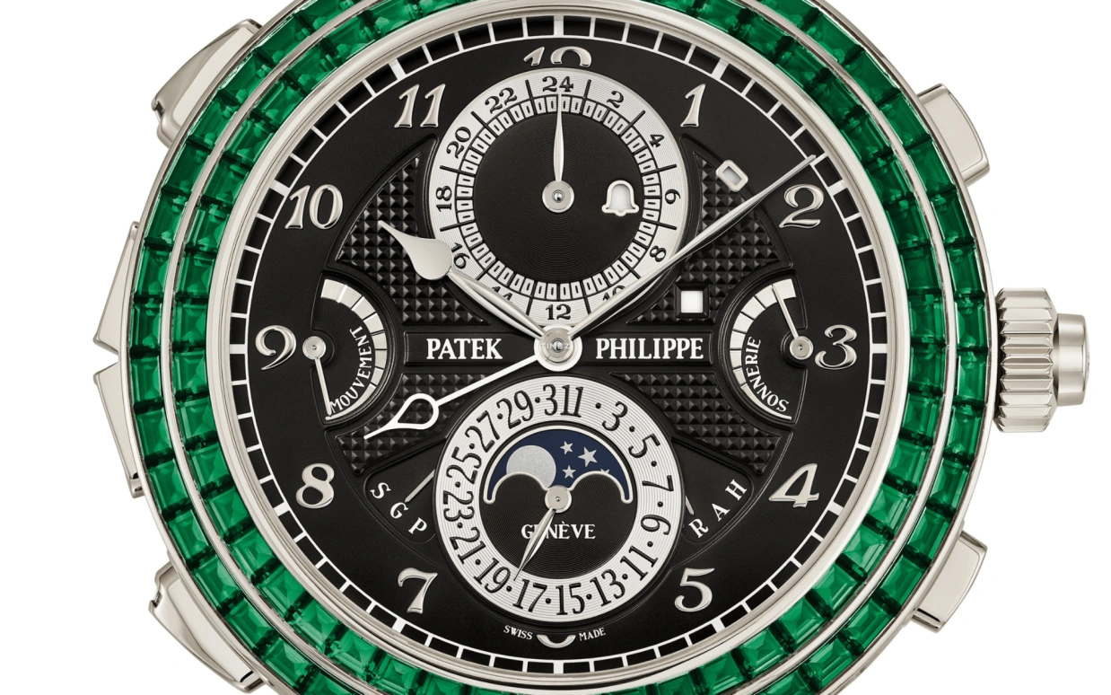 Patek Philippe,Grand Complications 49.40mm,49.40mm,White Gold,Black,Handwound,Moonphase,Perpetual Calendar,Leap Year,Annual Calendar,72hours,In-house Caliber,6300,6300/403G-001