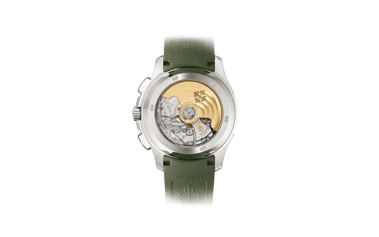 Patek Philippe,Aquanaut 42.20mm,42.20mm,White Gold,Green,Automatic,Chronograph,Day,James Harden,5968G,5968G-010