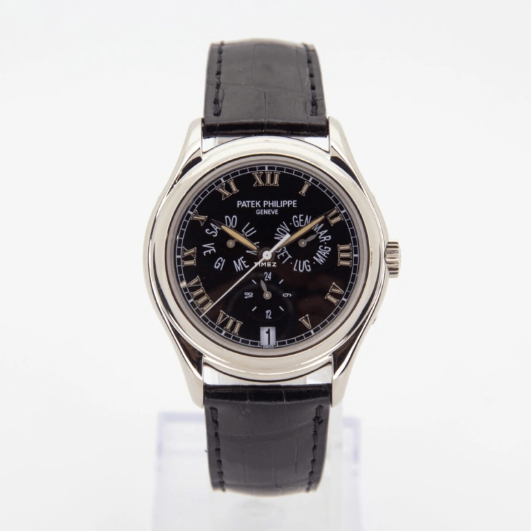 百达翡丽,其它 37毫米,37毫米,白金,黑色,自动上弦,自制机芯,蓝宝石,水晶玻璃,5035G