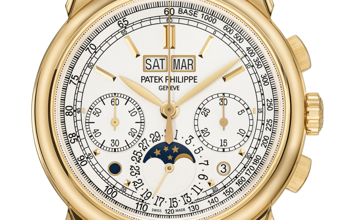 Patek Philippe,Grand Complications 41mm,41mm,Yellow Gold,Silver,Handwound,Chronograph,Moonphase,Perpetual Calendar,Leap Year,65hours,In-house Caliber,5270J,5270J-001