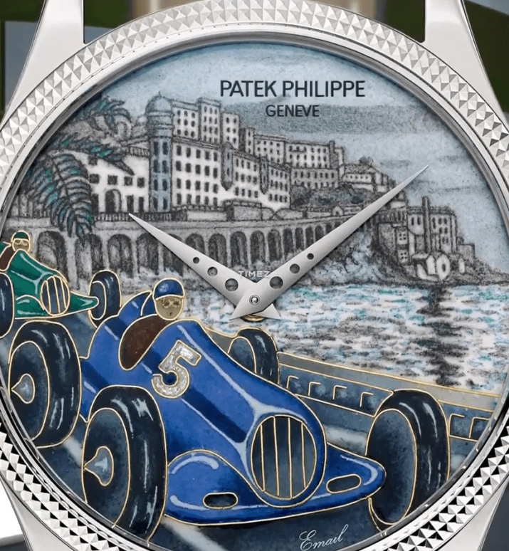Patek Philippe,Rare Handcrafts 38.60mm,38.60mm,White Gold,Blue,Multi-Color,Automatic,48hours,In-house Caliber,5189G,5189G-010