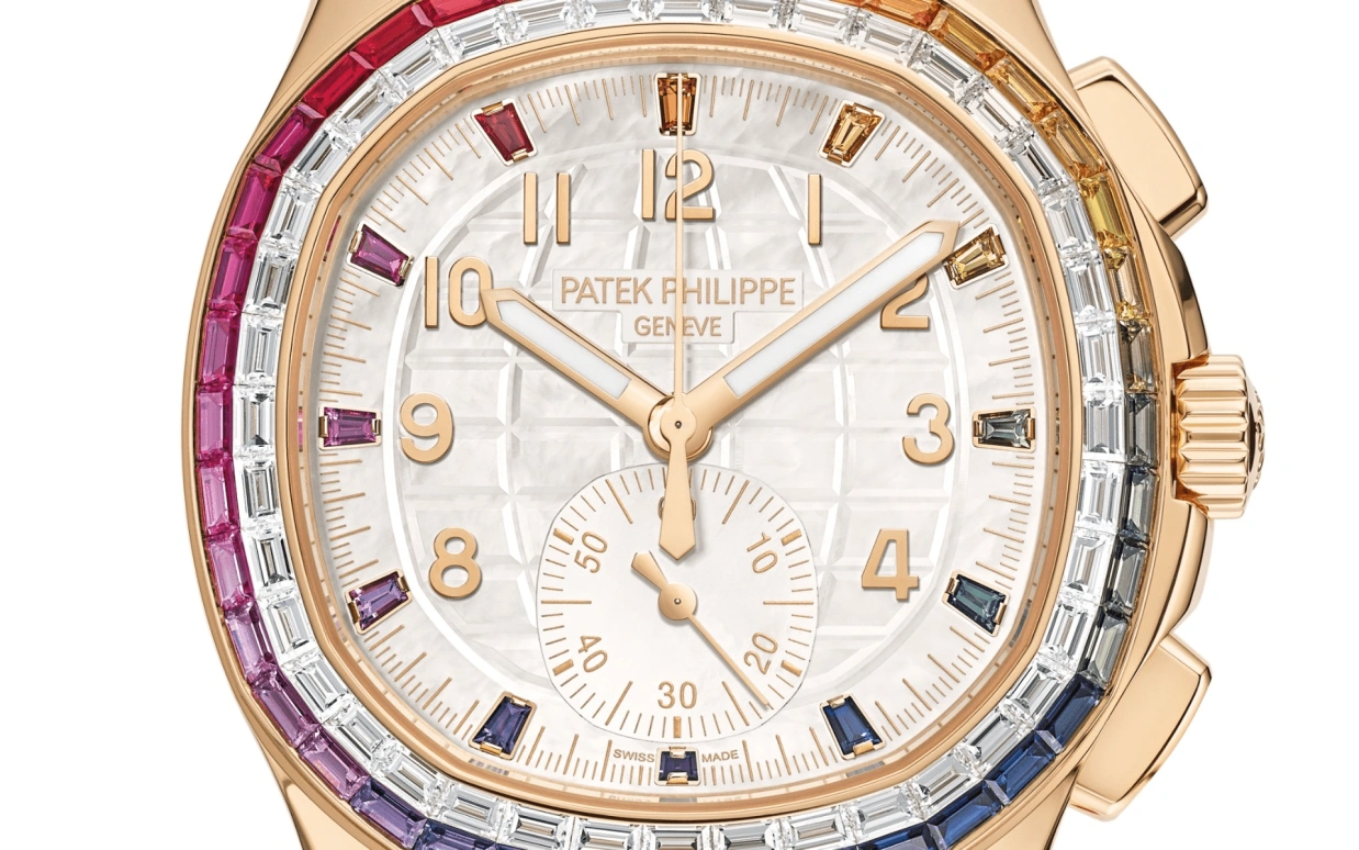 Patek Philippe,Aquanaut 39.90mm,39.90mm,Rose Gold,Multi-Color,White,Automatic,55hours,In-house Caliber,7968,7968/300R-001