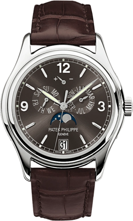 Patek Philippe,Complications 39mm,39mm,White Gold,Grey,Automatic,Moonphase,Annual Calendar,Month,Date,45hours,In-house Caliber,5146G,5146G-010