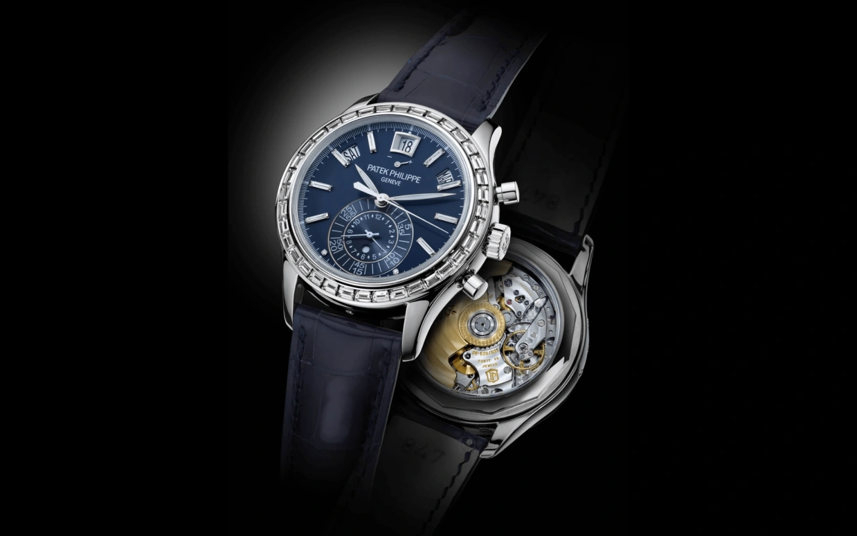 Patek Philippe,Complications 40.50mm,40.50mm,Platinum,Blue,Automatic,Chronograph,Annual Calendar,Month,Date,55hours,In-house Caliber,Antonio Rüdiger,5961P,5961P-001