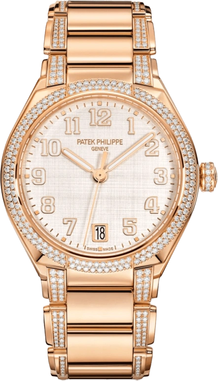 Patek Philippe,Twenty~4 36mm,36mm,Rose Gold,Silver,Automatic,Date,Hollow Out,7300,7300/1201R-001