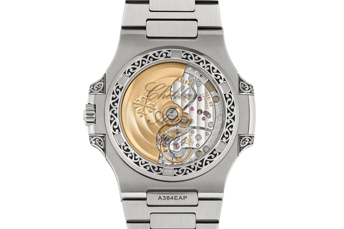 Patek Philippe,Nautilus 40mm,40mm,Stainless Steel,Black,Automatic,Day,45hours,5711,5711/1500A