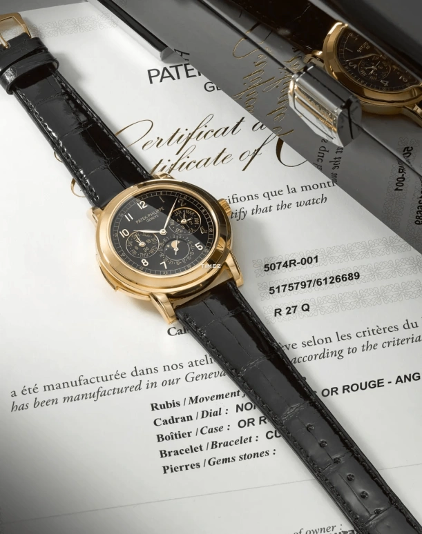 Patek Philippe,Grand Complications 42mm,42mm,Rose Gold,Black,Automatic,Moonphase,Perpetual Calendar,Leap Year,Month,48hours,In-house Caliber,5074R,5074R-001