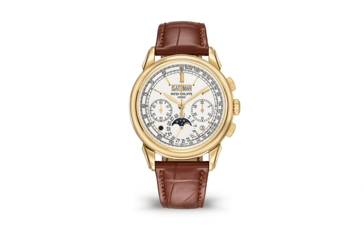 Patek Philippe,Grand Complications 41mm,41mm,Yellow Gold,Silver,Handwound,Chronograph,Moonphase,Perpetual Calendar,Leap Year,65hours,In-house Caliber,5270J,5270J-001