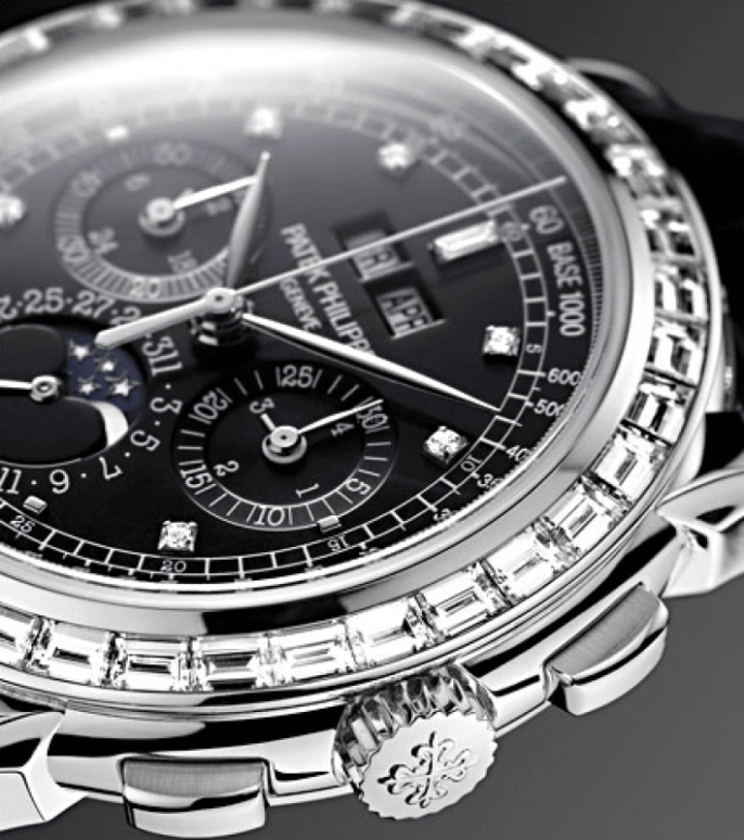 Patek Philippe,Grand Complications 40mm,40mm,Platinum,Black,Handwound,Chronograph,Moonphase,Perpetual Calendar,Leap Year,60hours,In-house Caliber,5971P,5971P-001