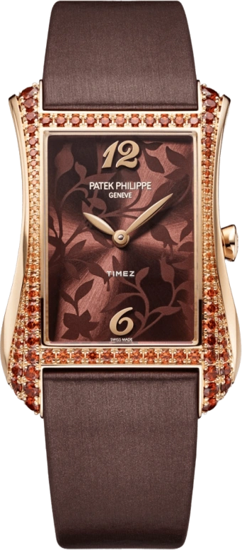 Patek Philippe,Gondolo 28.60x40.80mm,28.60x40.80mm,Rose Gold,Brown,Quartz,In-house Caliber,Square,4962,4962/200R-001