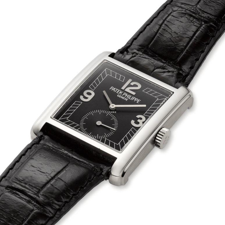Patek Philippe,Gondolo 27x35mm,27x35mm,White Gold,Black,Handwound,44hours,In-house Caliber,5014G,5014G-010