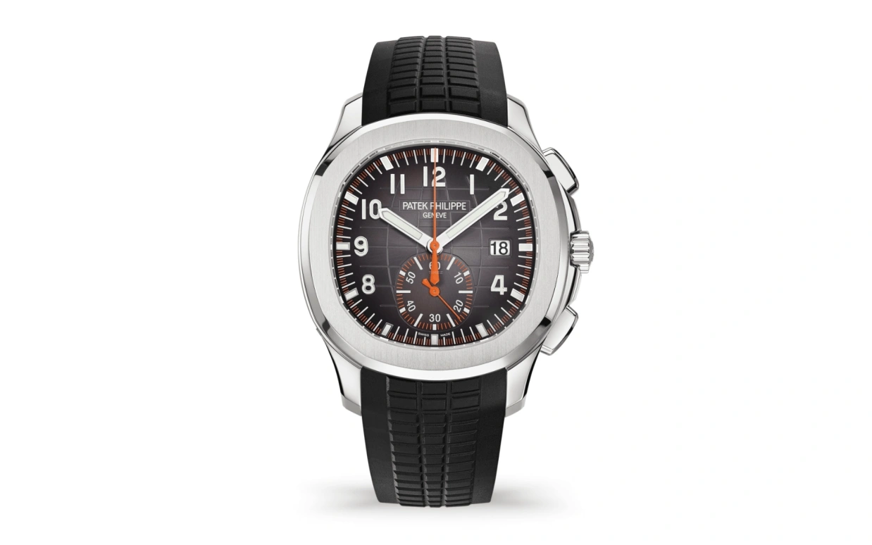 Patek Philippe,Aquanaut 42.20mm,42.20mm,Stainless Steel,Black,Automatic,Chronograph,Day,5968A,5968A-001