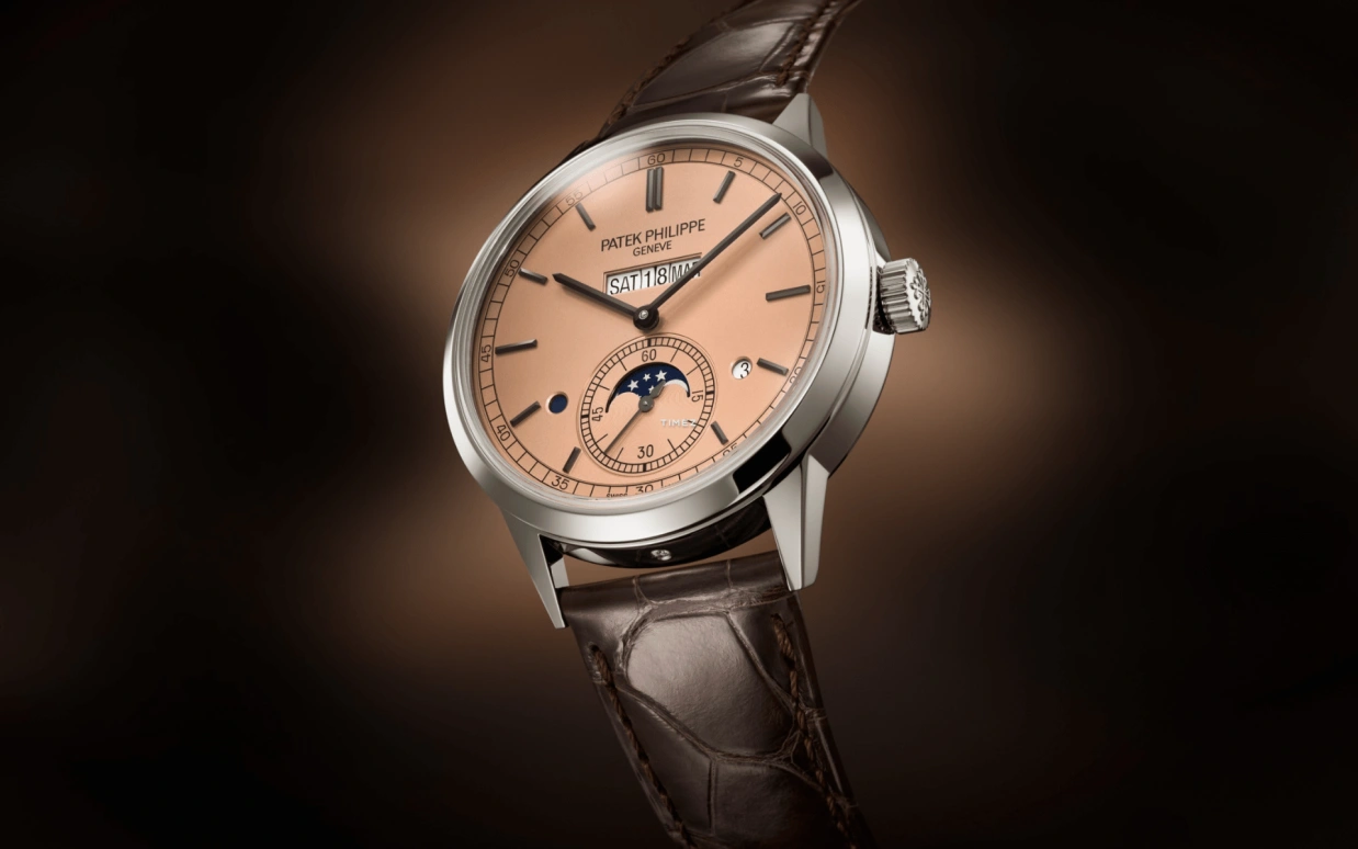 Patek Philippe,Grand Complications 41.30mm,41.30mm,Platinum,Rose Gold,Salmon,Handwound,Moonphase,Perpetual Calendar,Leap Year,Month,38hours,In-house Caliber,5236P,5236P-010
