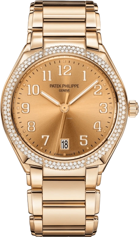 Patek Philippe,Twenty~4 36mm,36mm,Rose Gold,Champagne,Automatic,Day,45hours,7300,7300/1200R-011