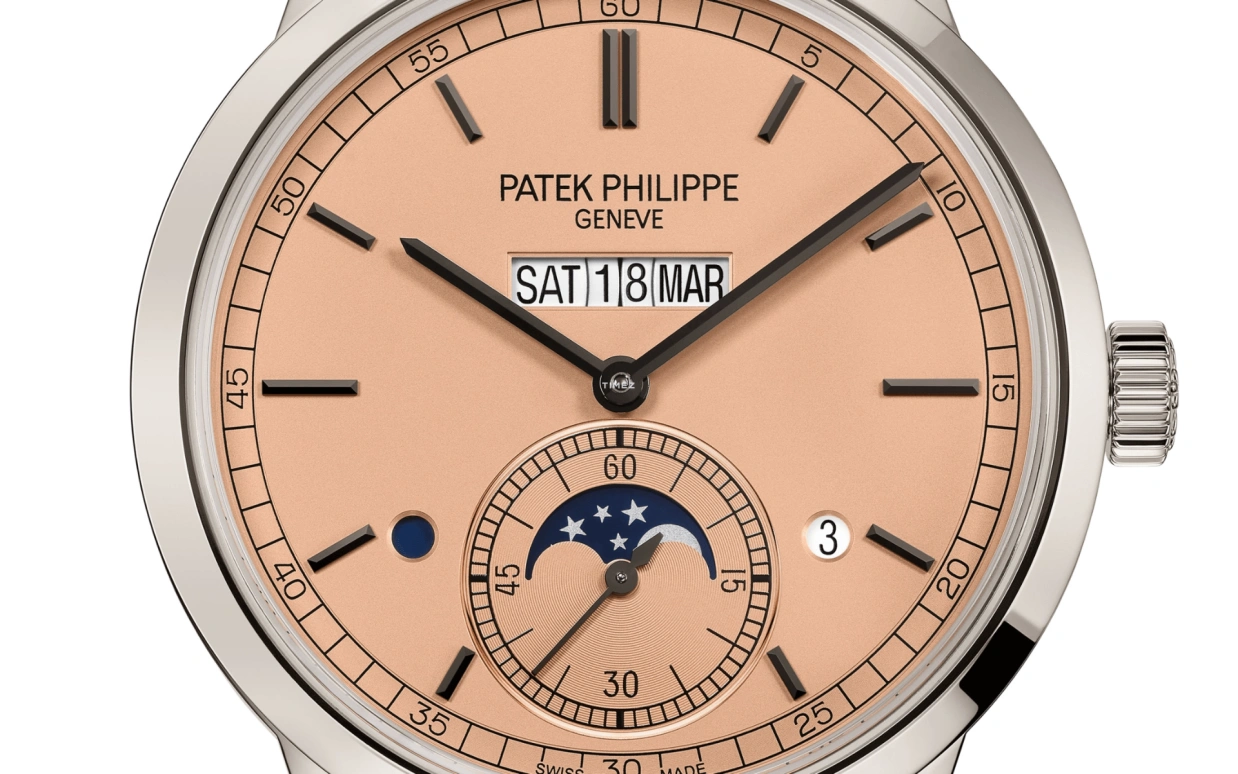 Patek Philippe,Grand Complications 41.30mm,41.30mm,Platinum,Rose Gold,Salmon,Handwound,Moonphase,Perpetual Calendar,Leap Year,Month,38hours,In-house Caliber,5236P,5236P-010