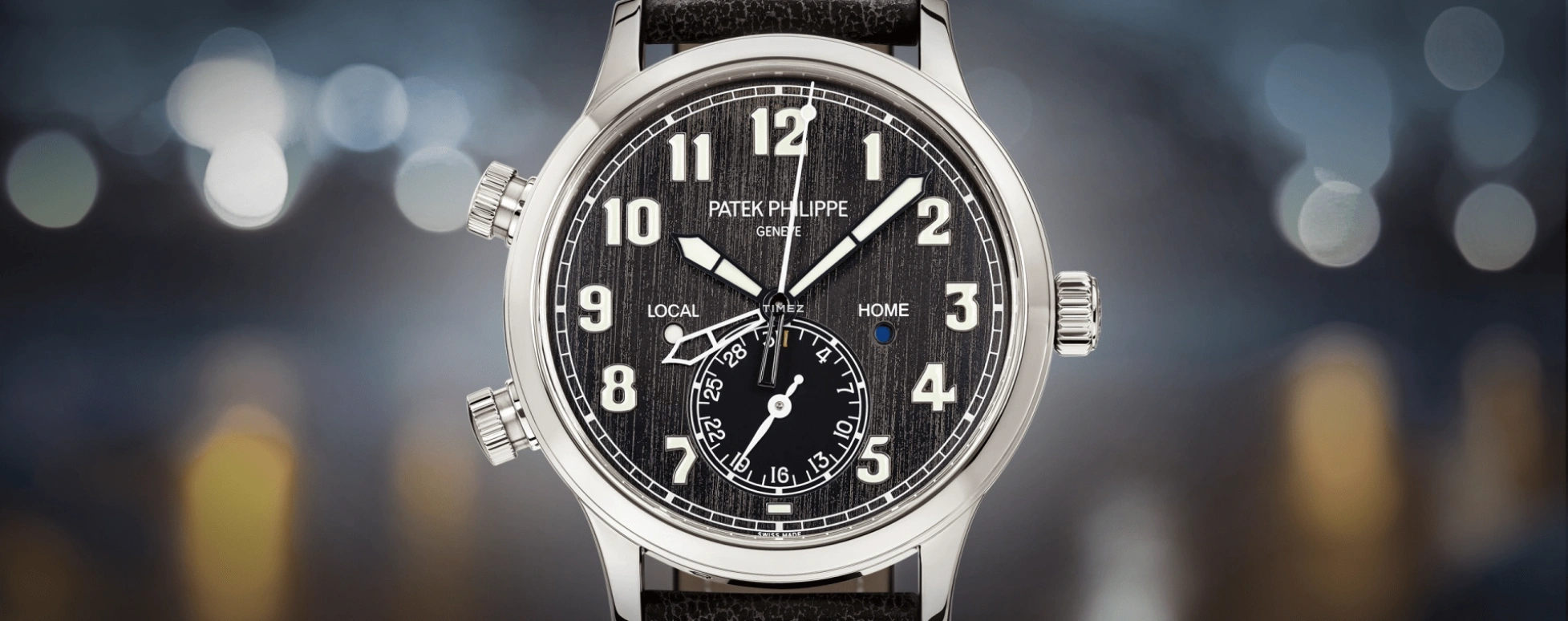 Patek Philippe,Complications 42mm,42mm,Titanium,Black,Automatic,Day,Dule Time,5524T,5524T-010