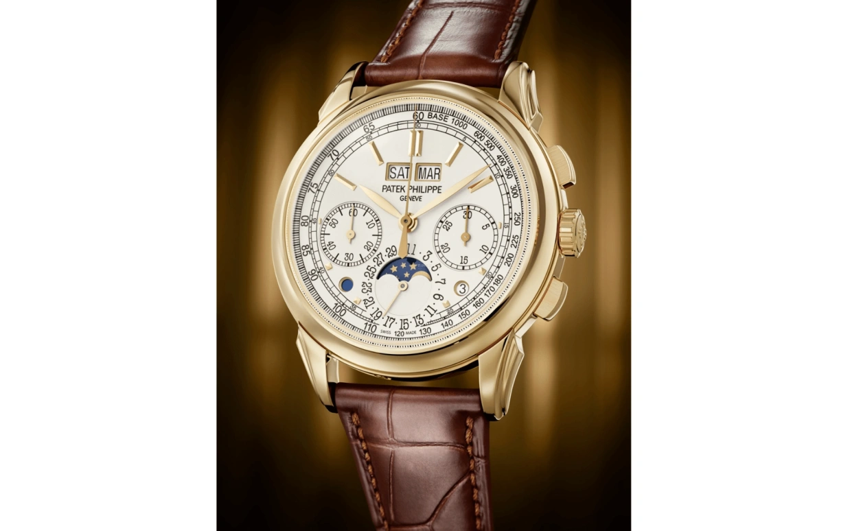 Patek Philippe,Grand Complications 41mm,41mm,Yellow Gold,Silver,Handwound,Chronograph,Moonphase,Perpetual Calendar,Leap Year,65hours,In-house Caliber,5270J,5270J-001