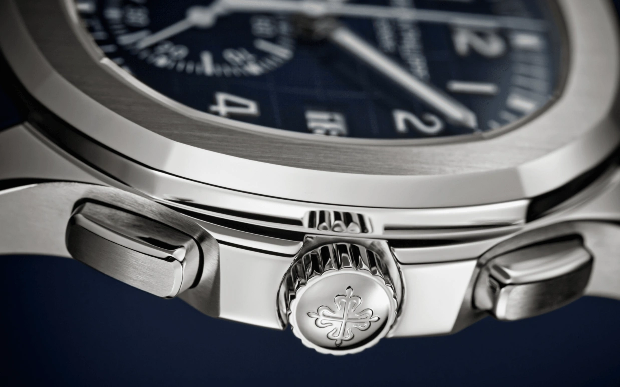 Patek Philippe,Aquanaut 42.20mm,42.20mm,White Gold,Blue,Automatic,Chronograph,Day,Max Verstappen,5968G,5968G-001