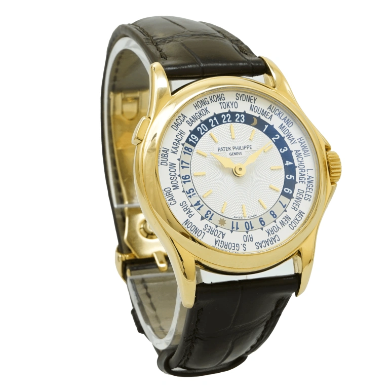 Patek Philippe,Complications 37mm,37mm,Yellow Gold,Silver,Automatic,World Time,48hours,5110J,5110J-001