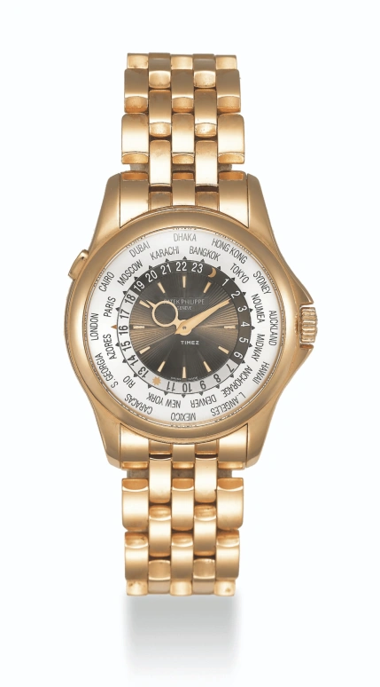 百达翡丽,复杂功能时计 39.50毫米,39.50毫米,玫瑰金,银白色,棕色,自动上弦,世界时,昼夜显示,5130,5130/1R-001