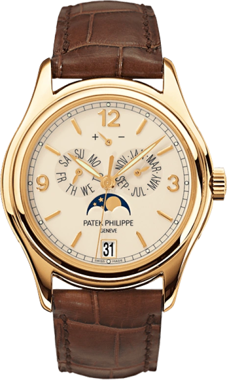 Patek Philippe,Complications 39mm,39mm,Yellow Gold,Beige,Automatic,Moonphase,Annual Calendar,Month,Date,45hours,In-house Caliber,5146J,5146J-001