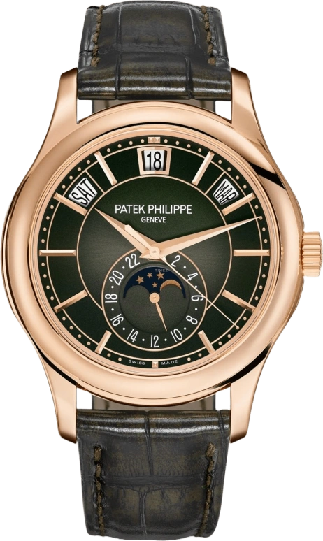 Patek Philippe,Complications 40.20mm,40.20mm,Rose Gold,Green,Automatic,Moonphase,Annual Calendar,Month,Date,45hours,In-house Caliber,Lautaro Martínez,5205R,5205R-011