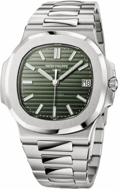 Patek Philippe,Nautilus 40mm,40mm,Stainless Steel,Green,Automatic,Day,45hours,5711,5711/1A-014