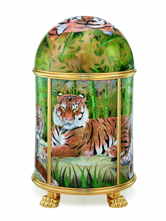 Patek Philippe,Dome Clocks ,Green,Gold,Electromechanical,In-house Caliber,Green,Colorful,Enamel,20090M,20090M-001