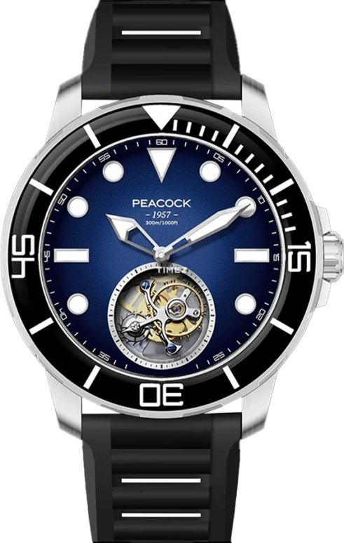 Peacock,Ocean Wing 44.50mm,44.50mm,aerospace steel,Blue,Handwound,Tourbillon,48hours,PFG0201,PFG0201.01