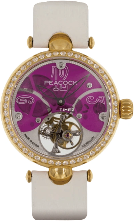 Peacock,Treasured 33mm,33mm,Stainless Steel,Purple,Handwound,Tourbillon,In-house Caliber,L503,L503-2